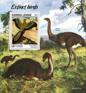 Sierra Leone - 2022 Extinct Birds - Stamp Souvenir Sheet - SRL220210b