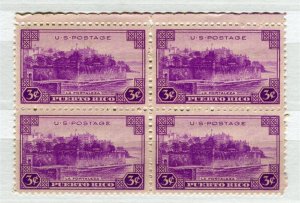 USA; 1937 early Territorial issue fine MINT MNH unmounted 3c. BLOCK of 4