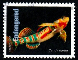 SC# 5799e - (68c) - Endangered Candy Darter - 5 of 20 - Used Off Paper