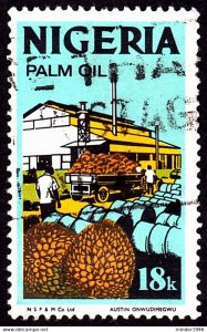 NIGERIA 1973 QEII 18k Multicoloured, Palm Oil SG299 Used