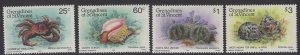 GRENADINES OF ST.VINCENT SG360/3 1985 SHELL FISH MNH 