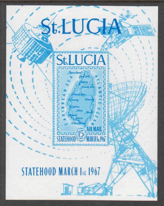 ST LUCIA C1 SOUVENIR SHEET OG NH U/M XF $50 SCV SCARCE