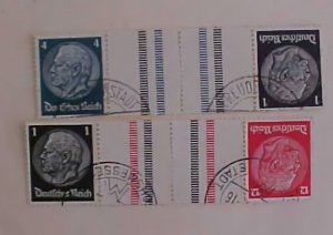 GERMAN STAMPS USED 2 DIFF.  SE-TENANT  GUTTER TETE BECHE