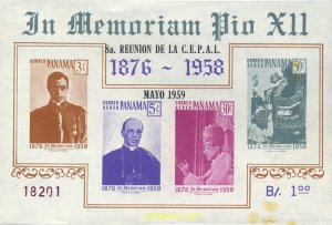 350093 MNH PANAMA 1959 EN MEMORIA DE PIO XII MAYO 1959