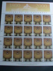 ​UNITED STATES-2000 SC#3390-LIBRARY OF CONGRESS -MNH FULL SHEET VERY FINE