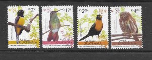 BIRDS - GUATEMALA #592-5 MNH