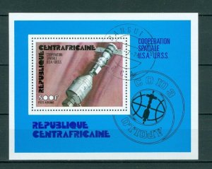 Rep. Centrafricane. 1976 Souvenir Sheet, Cancel. Space, Apollo, Soyuz Link-Up.