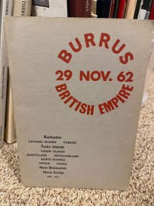 BURRUS COLLECTION British Empire - November 29, 1962 Robson Lowe Auction