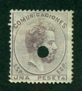 Spain 1872 #187 Telegraph Service