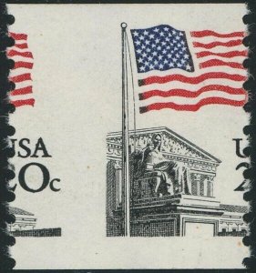 USA #1895 Supreme Court Error Misperf Shifted Stamp 20c Postage 1981 Mint NH