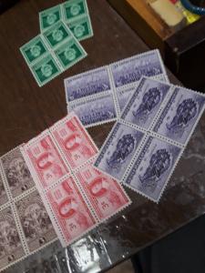 20 USA Mint NEVER HINGED 3c Blocks