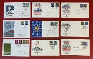 Great Britain, 1967-1969, Lot of 17 Diff. Definitive Issue First Day Covers