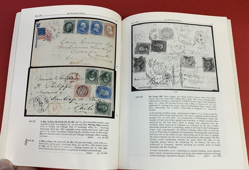 U.S. 1861-68 Stamps on Cover, Christie's Robson Lowe, New York, Oct. 7, 1987