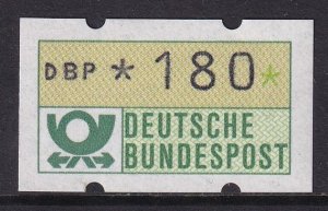 Germany   MNH  1981  automation machine labels 180 pf  automatenmarken