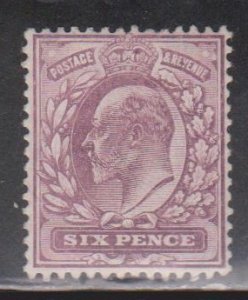 GREAT BRITAIN Scott # 135a MH - KEVII Slate Purple Colour