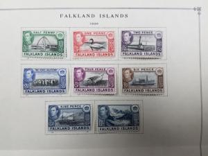 WPPhil Falkland Island Stamps Scott # 84 to 91 Mint Hinged Scott Value $60.30