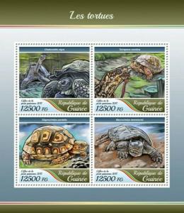 Guinea - 2017 Turtles - 4 Stamp Sheet - GU17413a