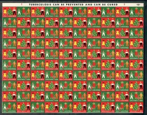 Christmas Seals from 1954 - Full MNH sheet of 100