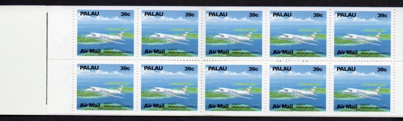 PALAU C19a MNH SCV $7.50 BIN $4.20 Complete Booklet International Aaerogramme