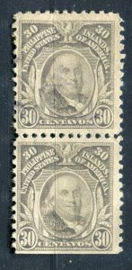 PHILIPPINES; 1911 Famous People fine used 30c. Pair