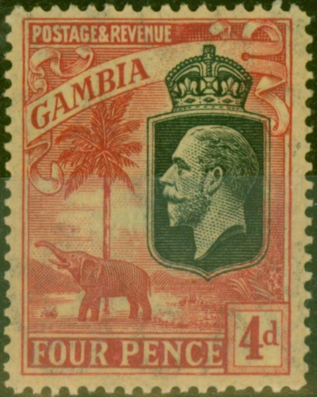 Gambia 1922 4d Red-Yellow SG118 Fine MNH