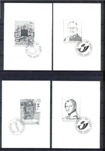 Belgium 4 MNH sheets,blackprints,1996-99