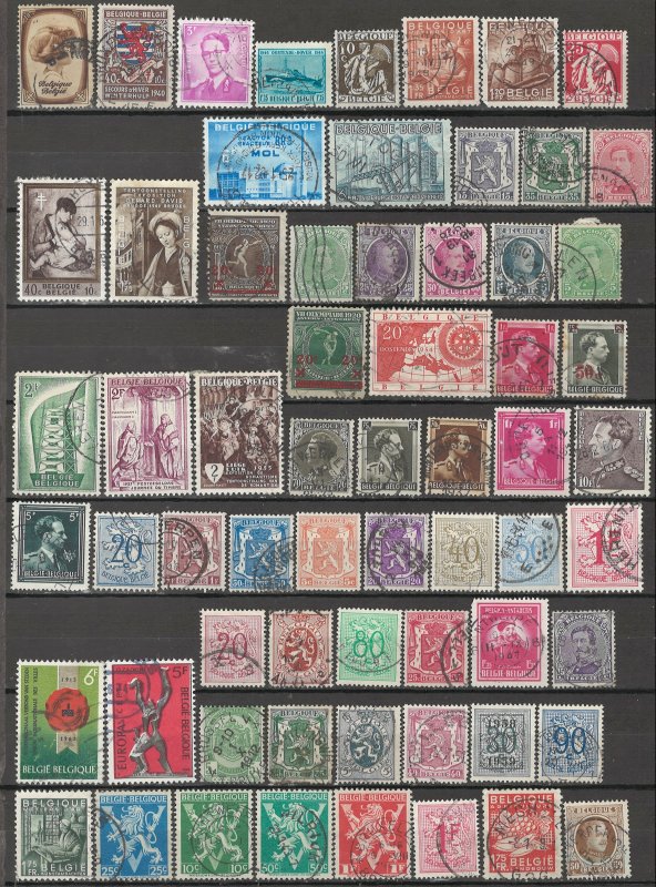 COLLECTION LOT # 5644 BELGIUM 64 STAMPS CLEARANCE