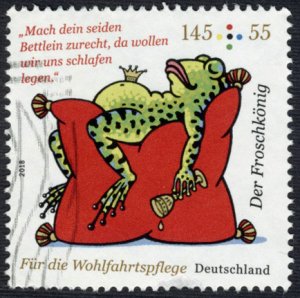 Germany #B1139 145c + 55c Used (Welfare Stamp - Frog King Sleeping)