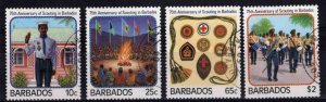Barbados Scott 706-709 Used CTO Scout stamp set