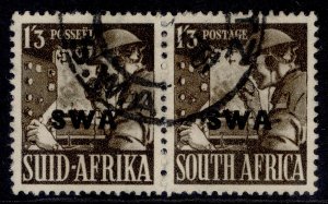 SOUTH WEST AFRICA GVI SG120, 1s 3d olive-brown, FINE USED. Cat £23.