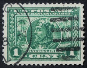 U.S. Used Stamp Scott #397 1c Pan Pacific. Superb Jumbo. Face-Free Cancel. Gem!