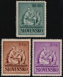 ✔️ SLOVAKIA 1941 - FUND FOR CHILD WELLFARE WWII -  SC. B5/B7 MNH