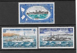 St. Pierre and Miquelon #412-414 VF Mint LH