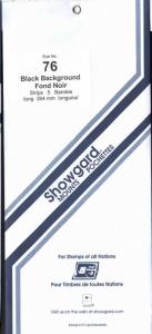 Showgard Stamp Mounts Size 76 / 264 Long BLACK Background Pack of 5