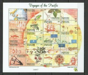 A0504 Micronesia Marine Life Fishes Sailing Ships Voyages Of The Pacific Sh Mnh