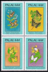 US 183-86 Trust Territories Palau NH VF Butterflies & Flowers