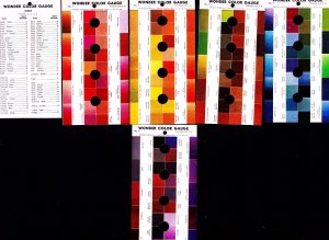 Vintage WONDER COLOR GAUGE / Variations In Stamp Colors, Tints, Identification