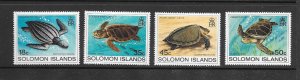 TURTLES - SOLOMON ISLANDS #489-92  MNH