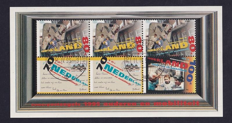 Netherlands  #B686-B688a  cancelled 1995  sheet  senior citizens