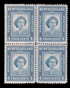 Newfoundland 269, MNH  Block of 4