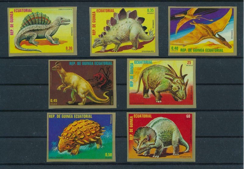 [107114] Equatorial Guinea 1978 Prehistoric animals dinosaurs Imperf. MNH