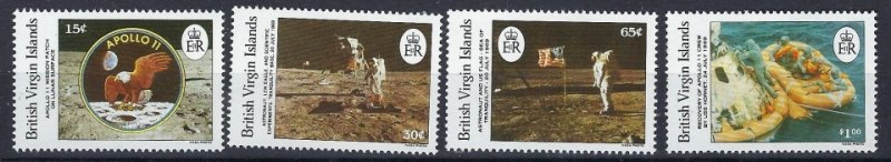 British Virgin Is 641-44 MNH 1989 1st Moon Landing Anniv (an9785)