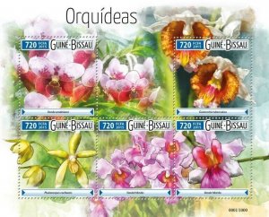 Guinea-Bissau 2015 ORCHIDS Sheet Perforated Mint (NH