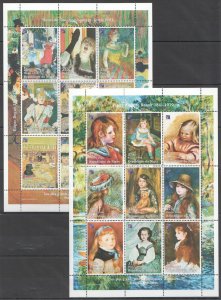 B1281 1998 Niger Pierre Auguste Renoir Toulouse-Lautrec Art Paintings 2Kb Mnh