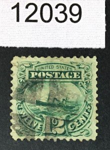 US STAMPS # 117 USED CAT. $130 LOT #12039