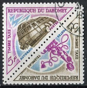 Dahomey 1967: Sc. # J38-J39; O/Used CTO Se-Tenant Pair