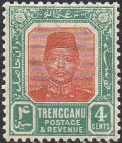 Trengganu 1915 4c red-brown and green MH