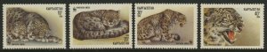 Kyrgyzstan 29-32 MNH WWF, Snow Leopard