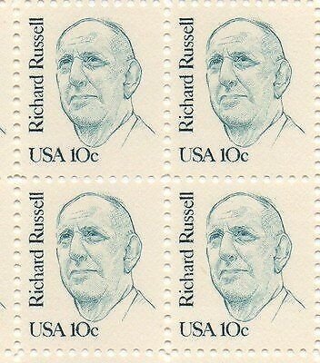 1984 Richard Russell Block of 4 10c Postage Stamps, Sc#1853, MNH, OG