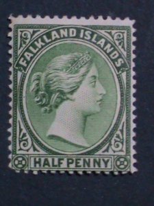 FALKLAND ISLAND STAMP:1891 SC#9-QUEENS VICTORIA MINT STAMP-OVER 130 YEARS OLD